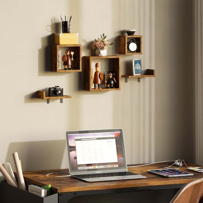 Floating Cube Shelves