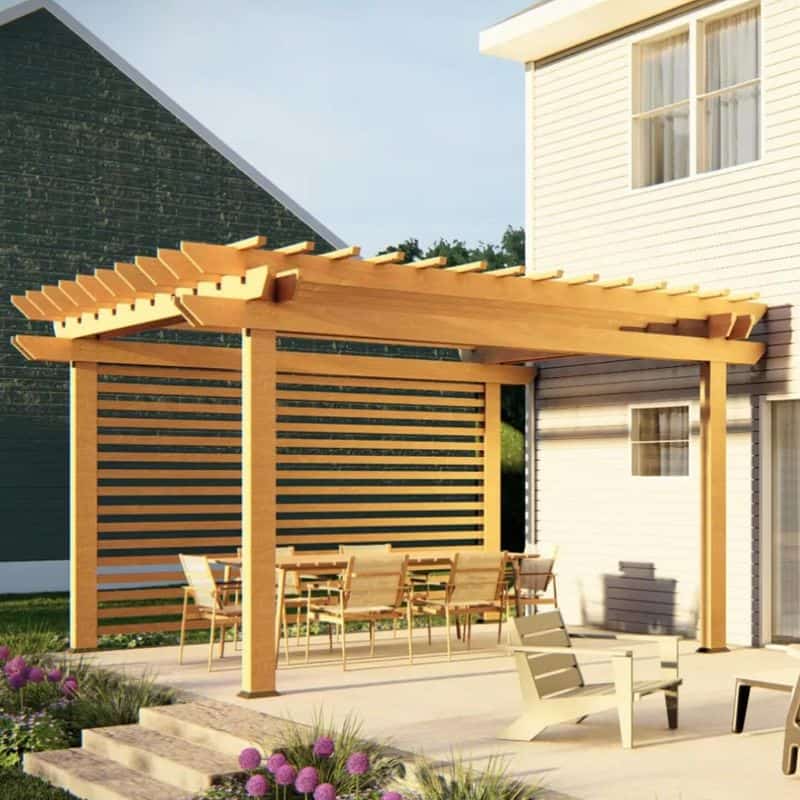 Pergola with Trellis Screens