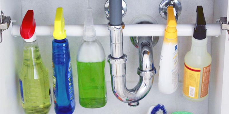 Tension Rod for Spray Bottles