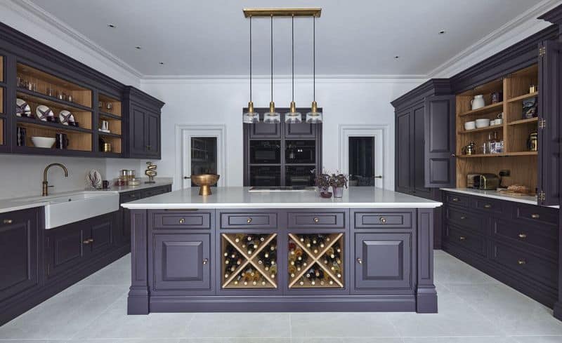 Purple Kitchen Island