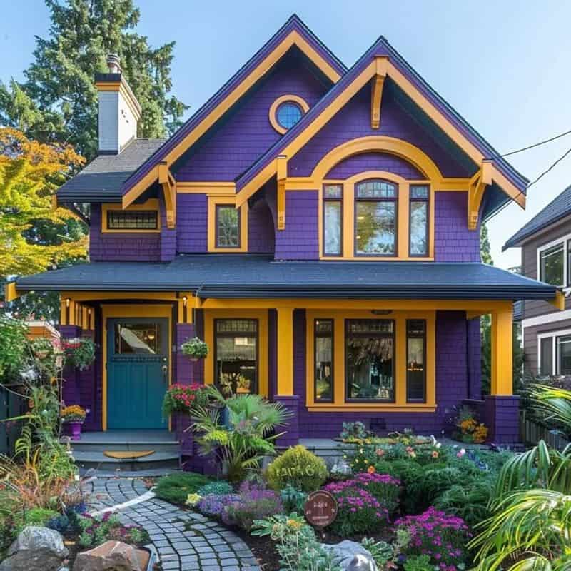 Purple and Yellow