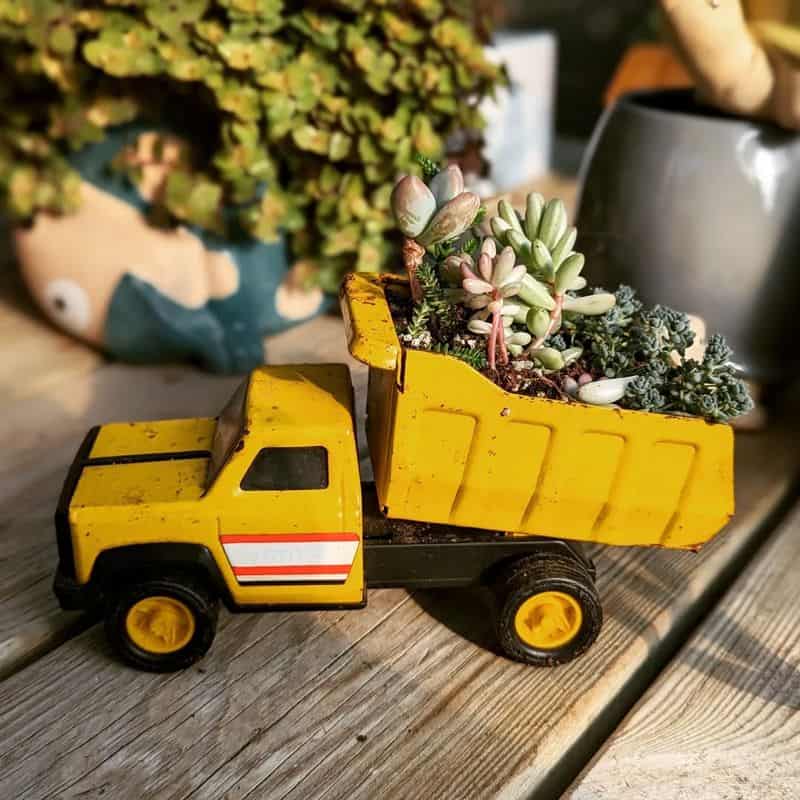 Repurposed Toy Planters