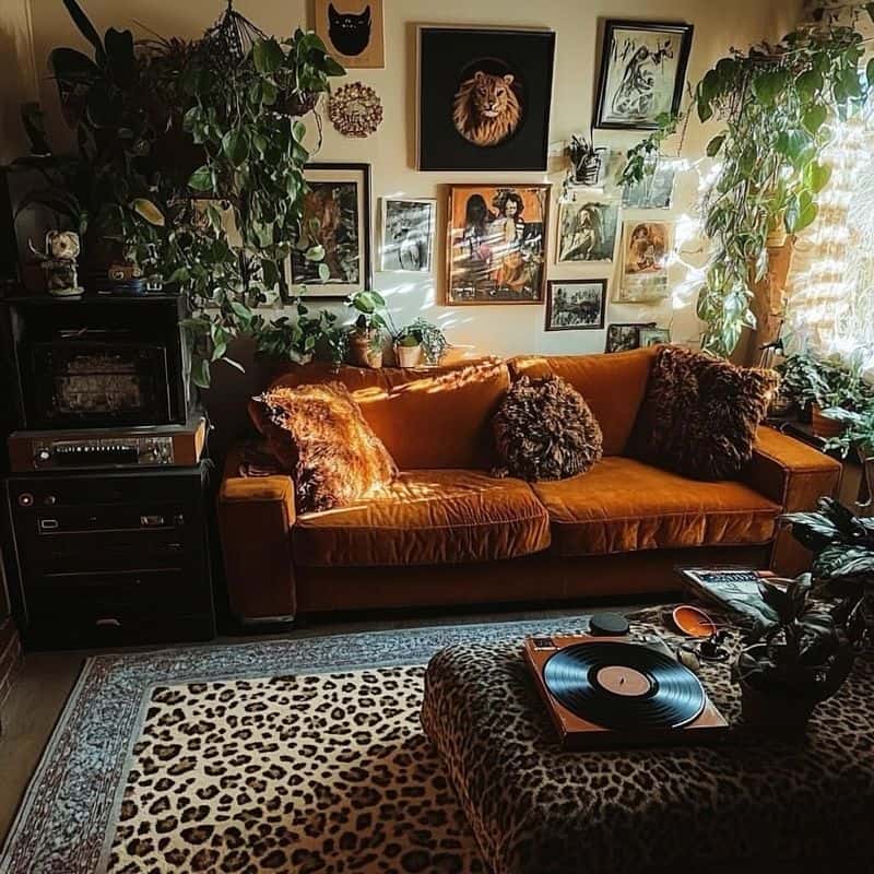 Rust Velvet Sofa as a Statement Piece