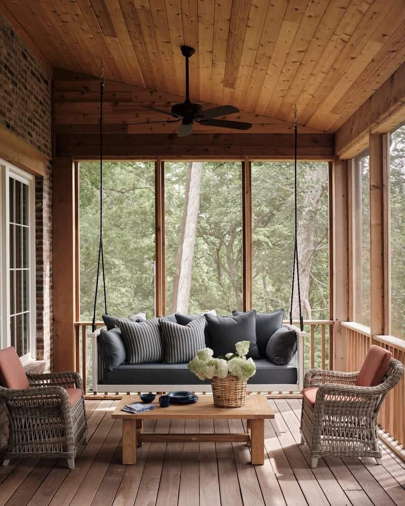 Rustic Porch with Swing