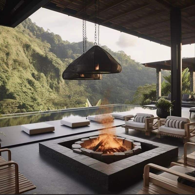 Rustic Stone Firepit