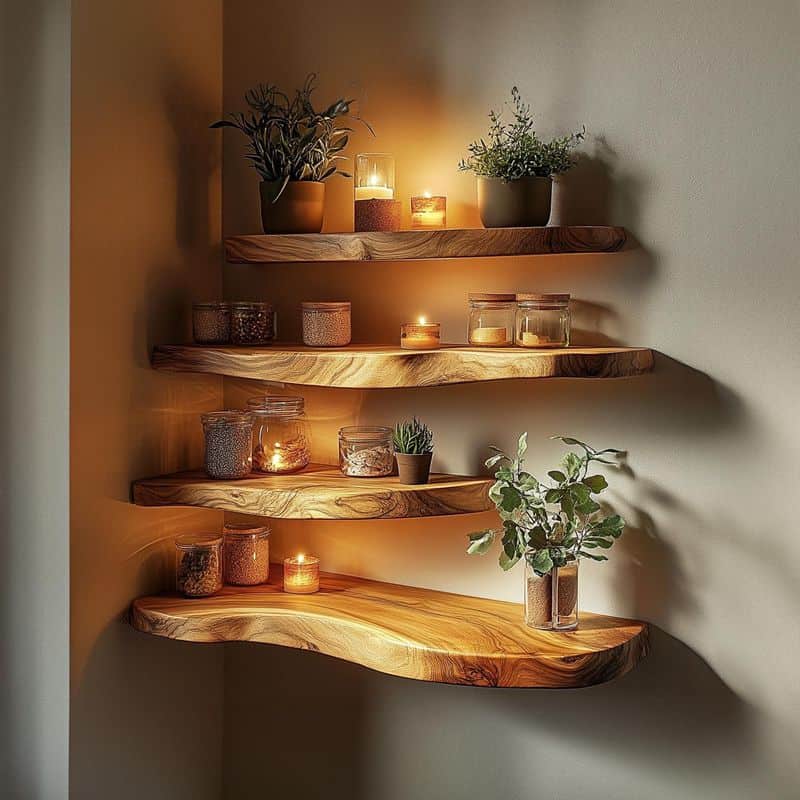 Rustic Wooden Shelves