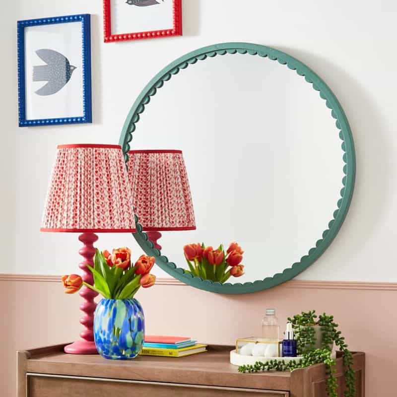 Scalloped Edge Mirrors