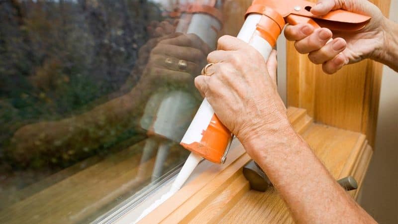 Seal Windows with Caulk