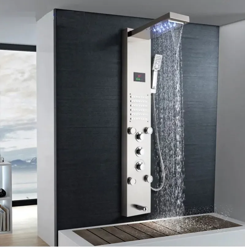 Hydrotherapy Shower with LED Displays