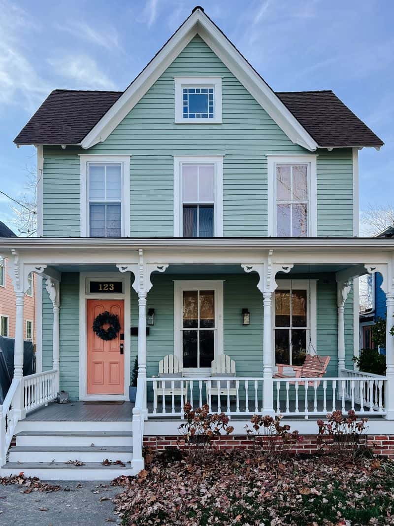 Teal and Peach