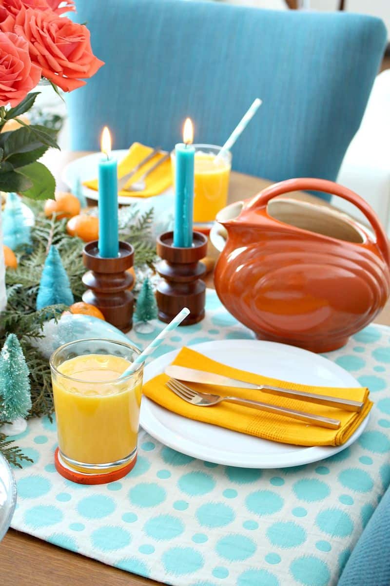 Turquoise, Tangerine, and White Tropical Vibes