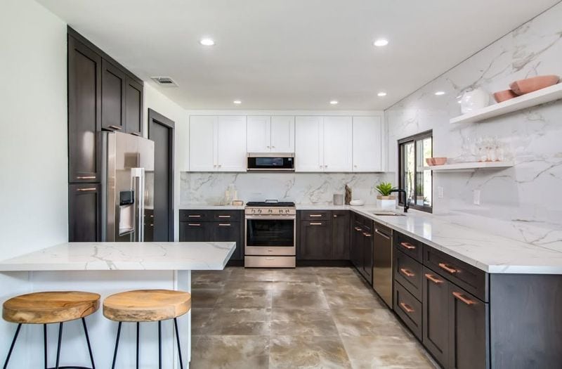 Two-Tone Gray Cabinets