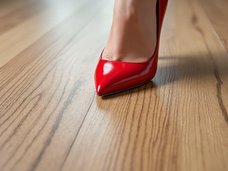 Wearing High Heels or Hard-Soled Shoes Indoors