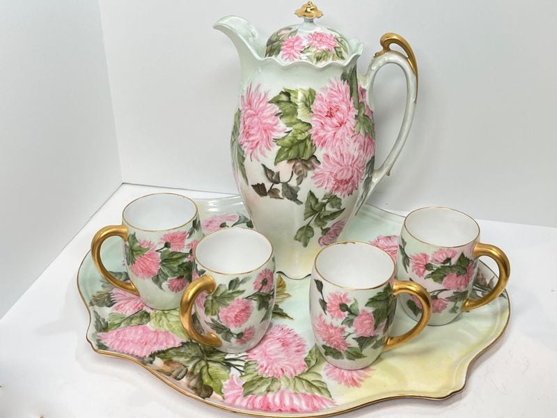Limoges Painted Teapot