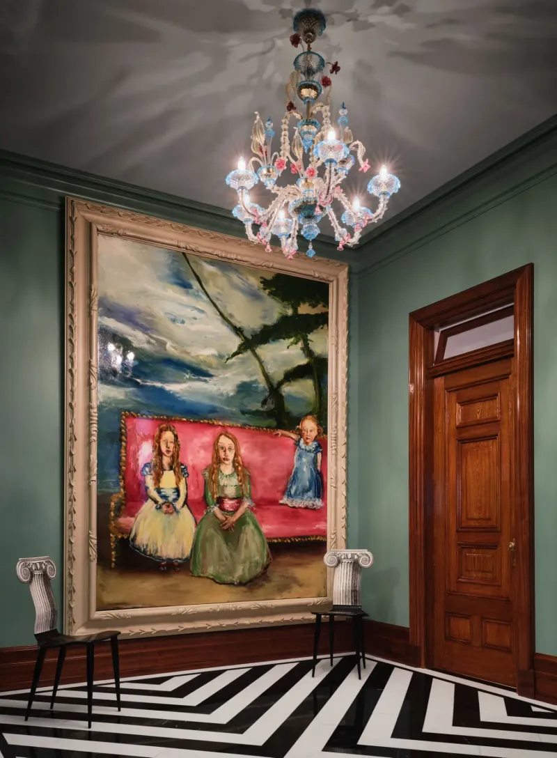 Welcoming Entrance with Family Portrait