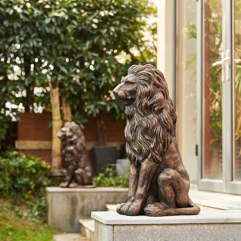 Wrought Iron Gate Lions