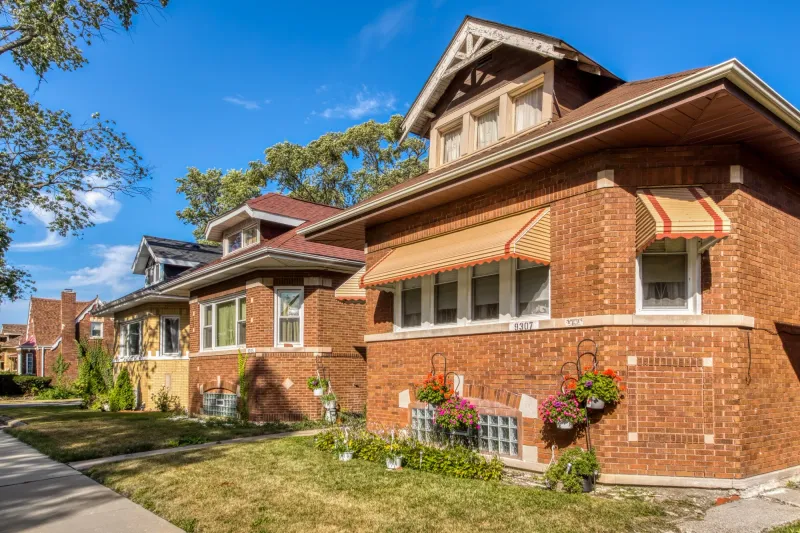 Distinctive Low-Pitched Roofs