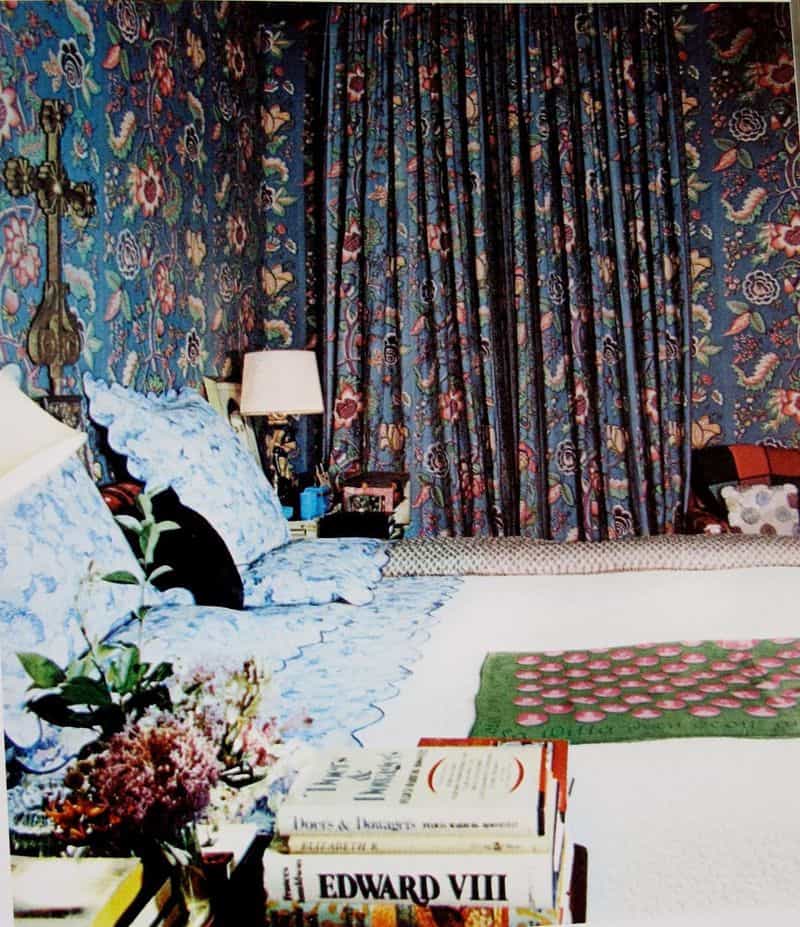 Blue Floral Bedroom