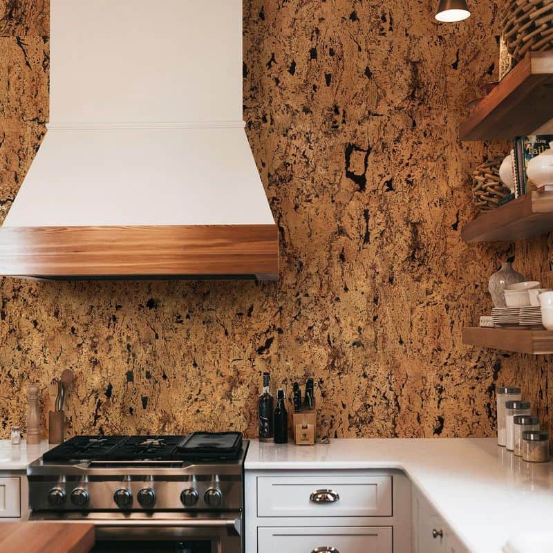 Cork Board Backsplash