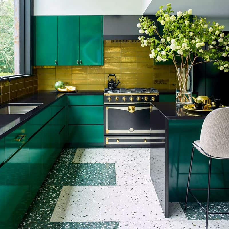 Emerald Green Kitchen Cabinets