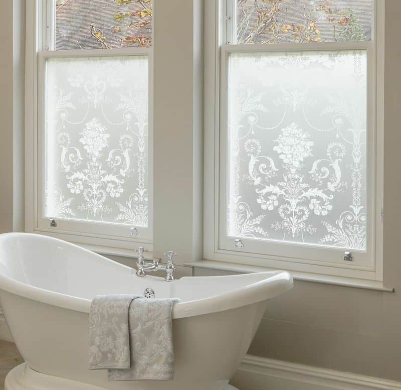 Etched Privacy in the Bathroom