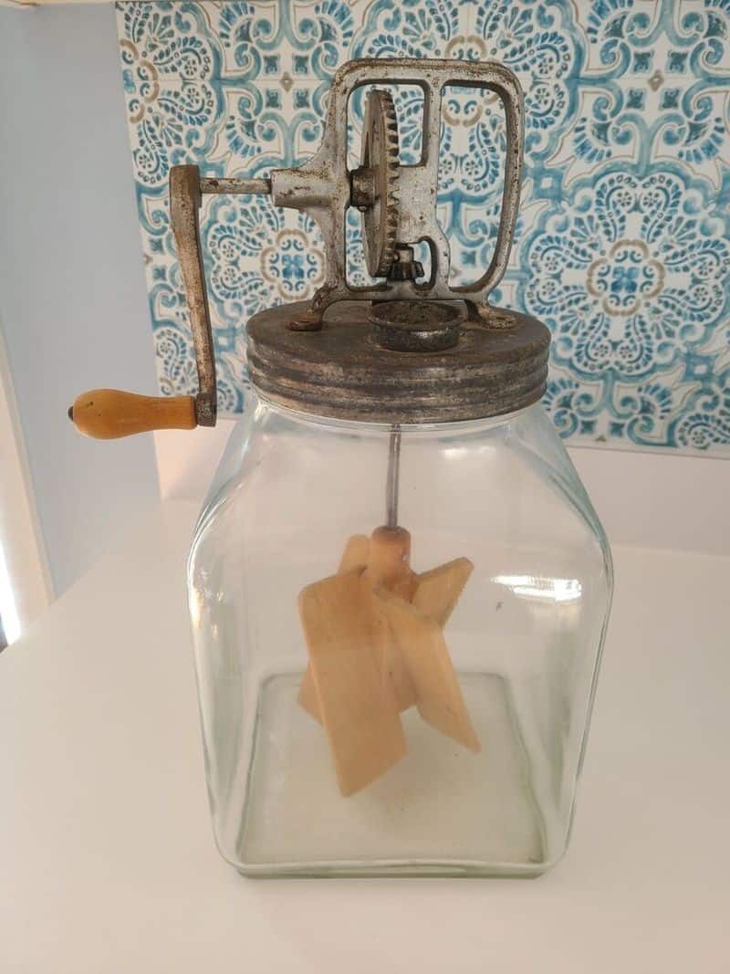 Glass Butter Churn