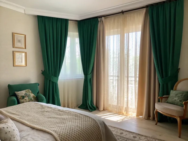 Emerald and Beige Harmony