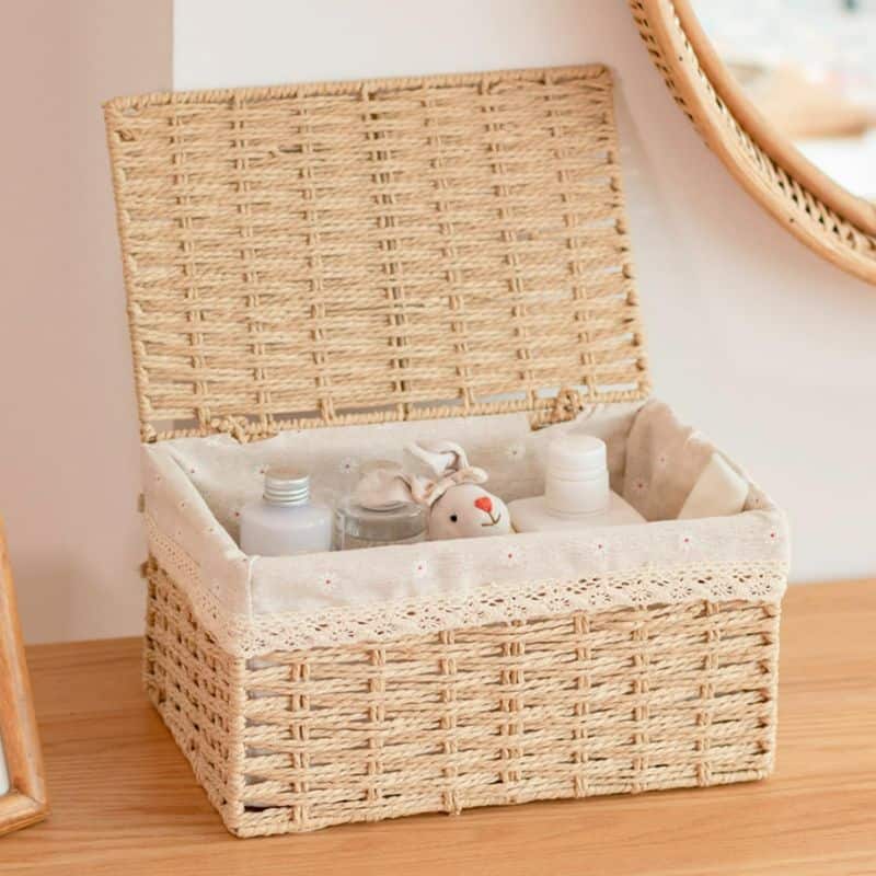 Wicker Baskets with Lids