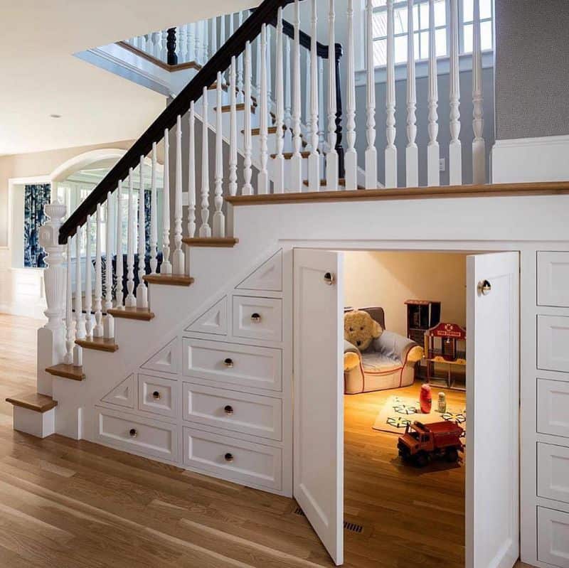 Hidden Staircase Closet