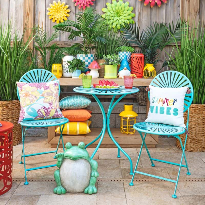 Turquoise and Coral Patio