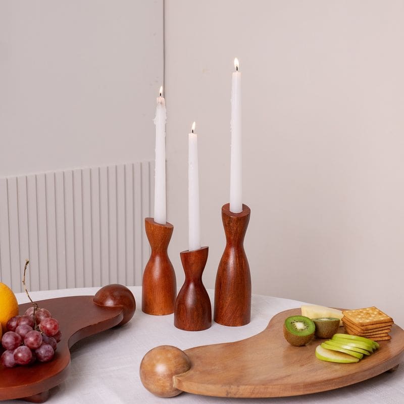 Wooden Candle Holders