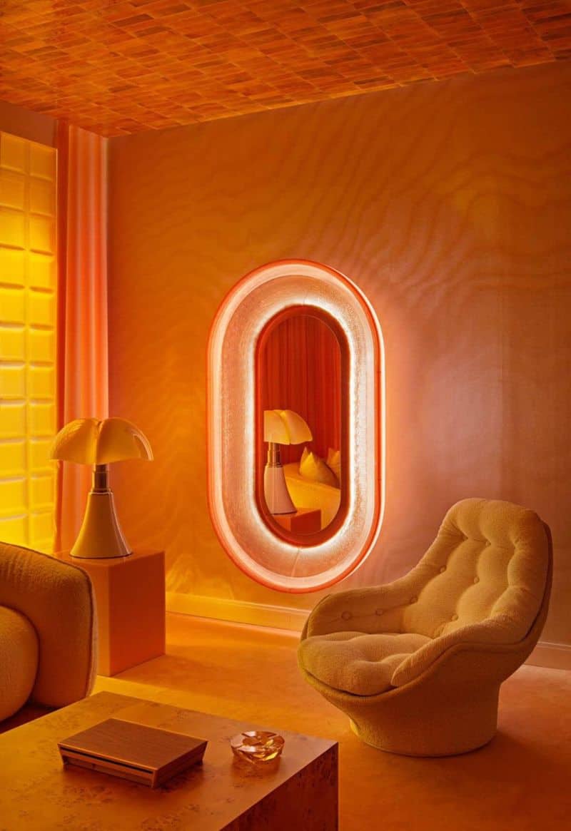 Moire Accent Wall in Study