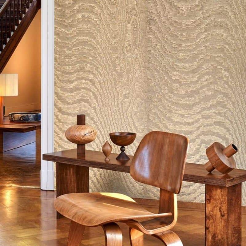 Moire Wall Panels in Dining Room