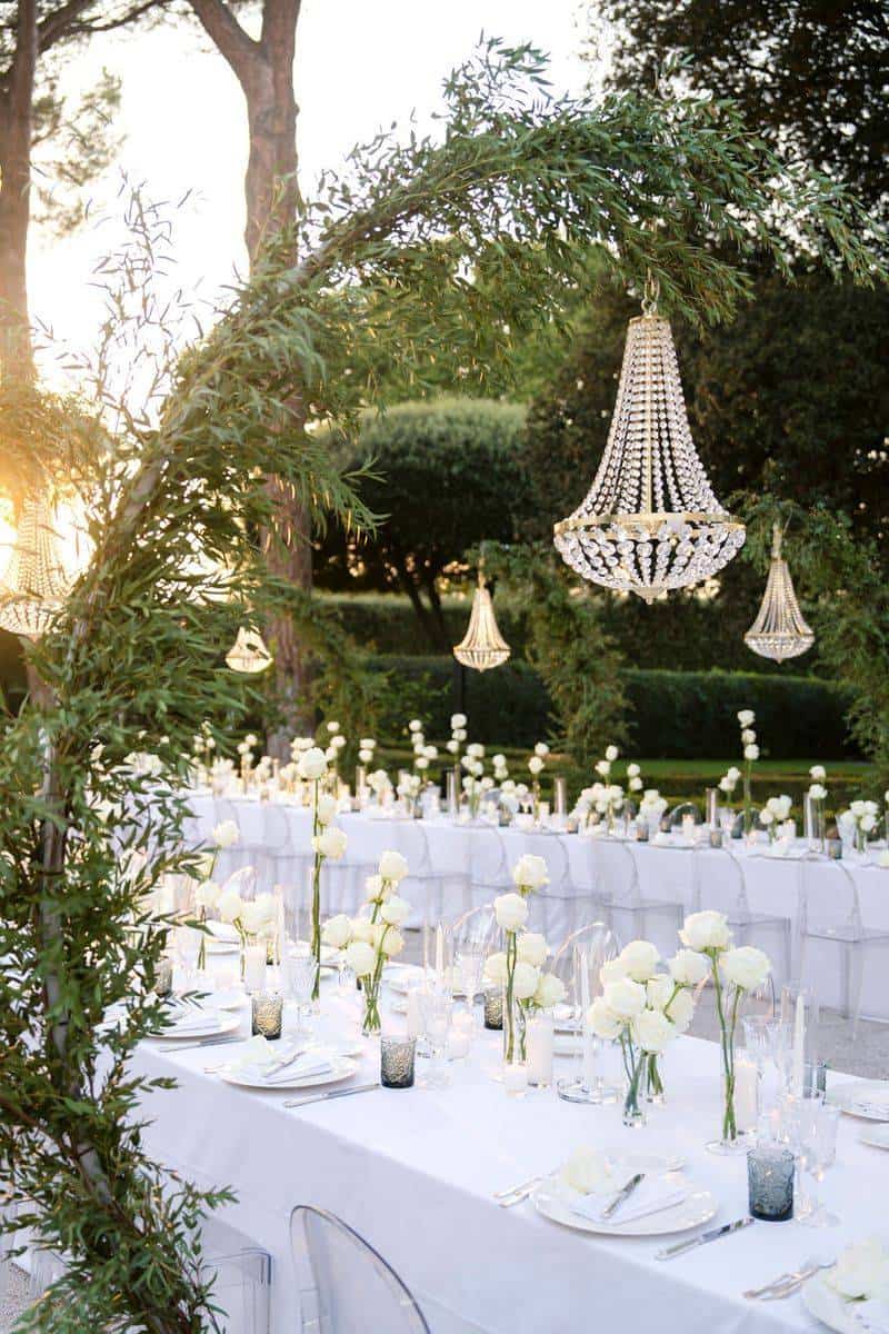 Sophisticated White and Green Elegance