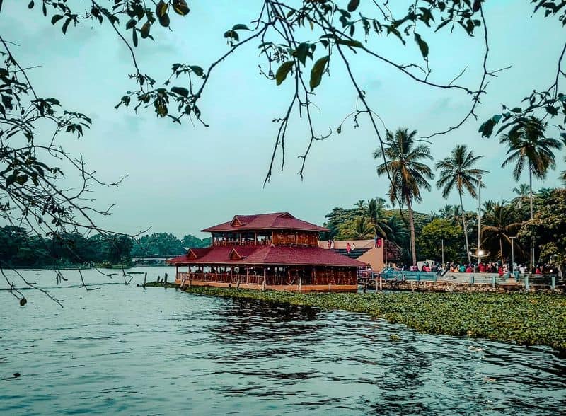 Veli Lake Floating Restaurant, (India)
