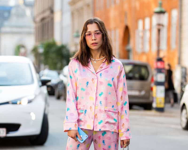 Wearing pajamas outside your house