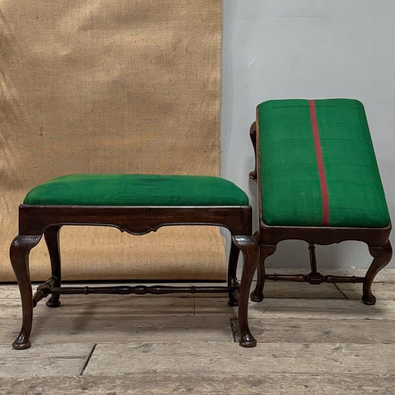 Queen Anne Style Walnut Stools