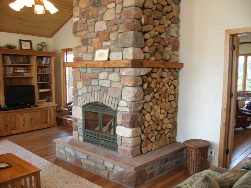 Stone or Brick Firewood Column