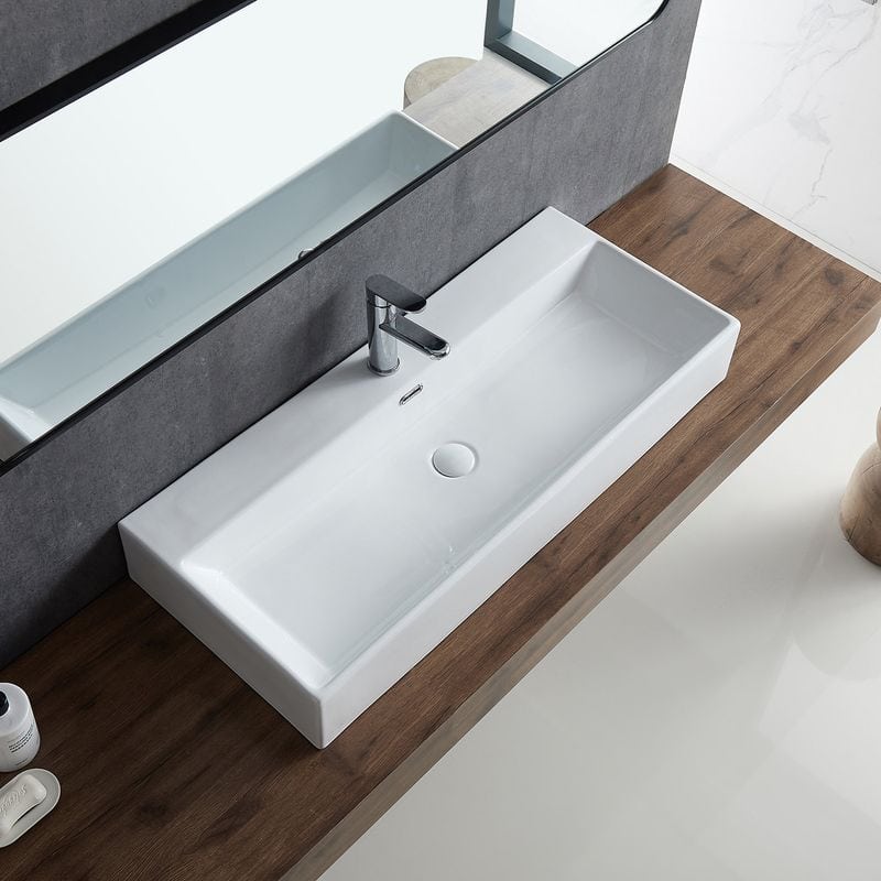 Vessel Sink on a Thin Console